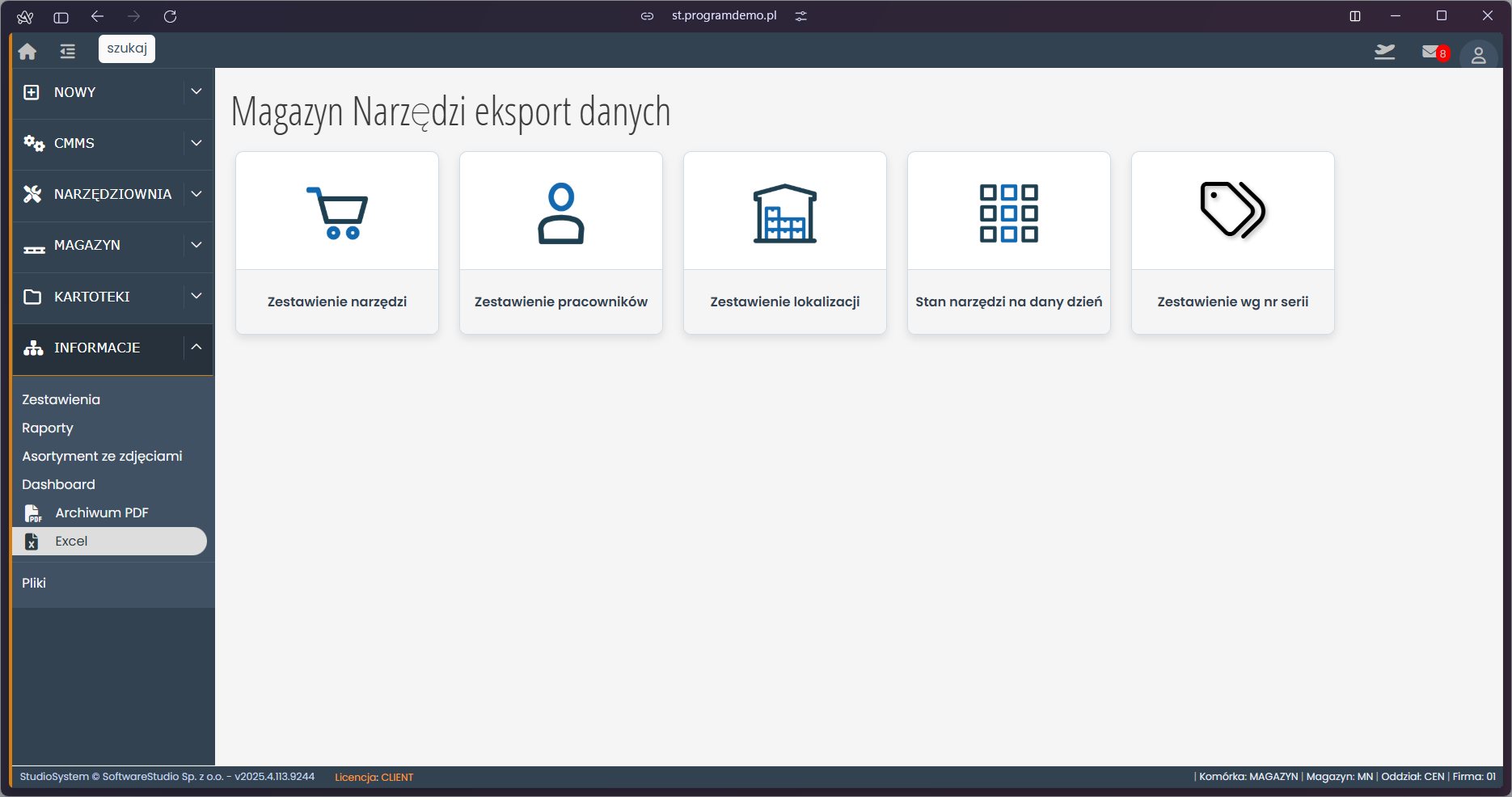 Program Studio TCS.net skorowidze